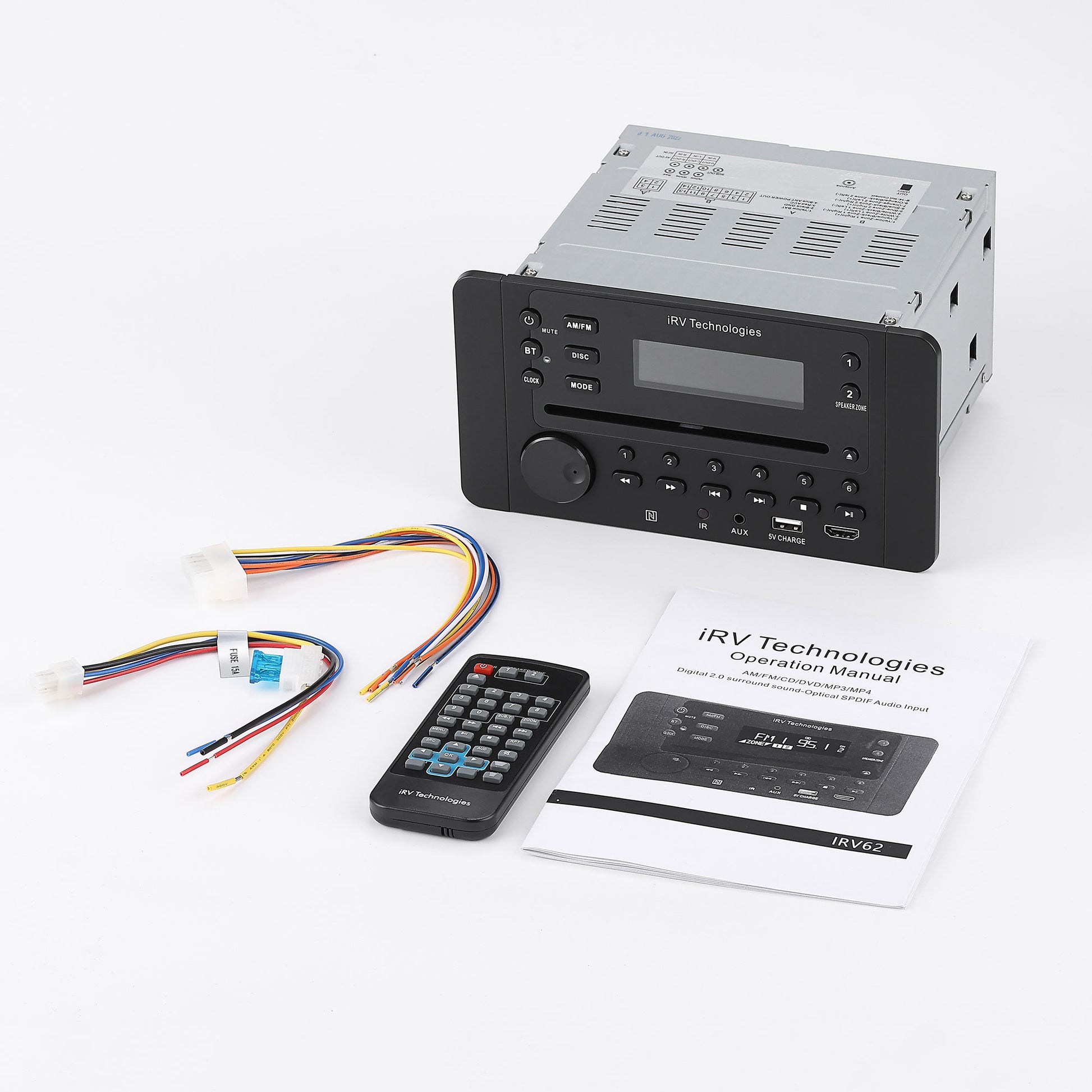 iRV62 Car Stereo with Bluetooth, Wireless RV Radio