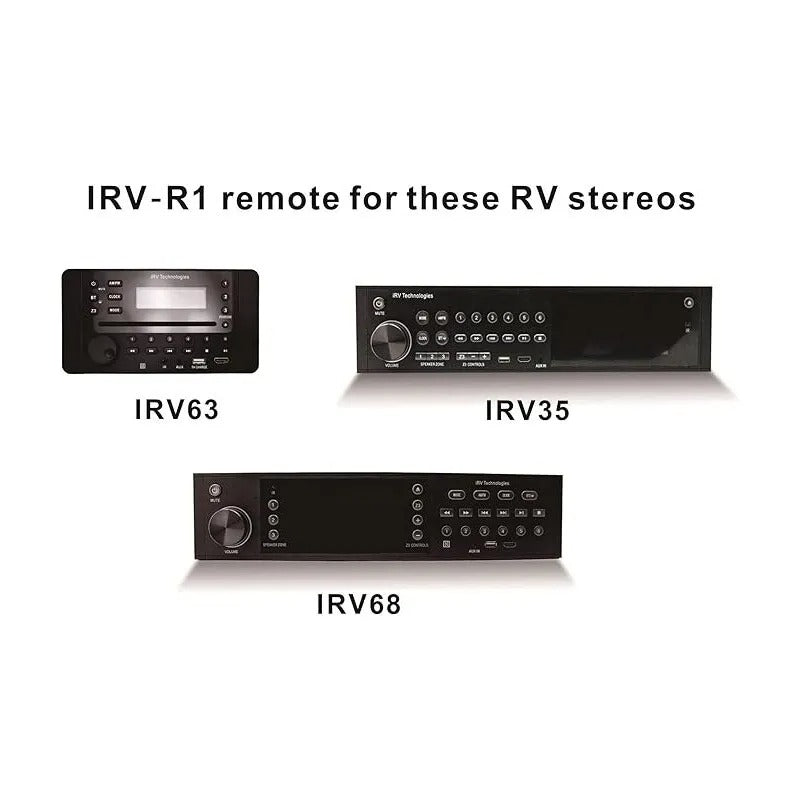Remote Control for iRV63/iRV35/iRV68 Stereo Receiver 3 Zones Wall Mount Car Audio - iRV-R1