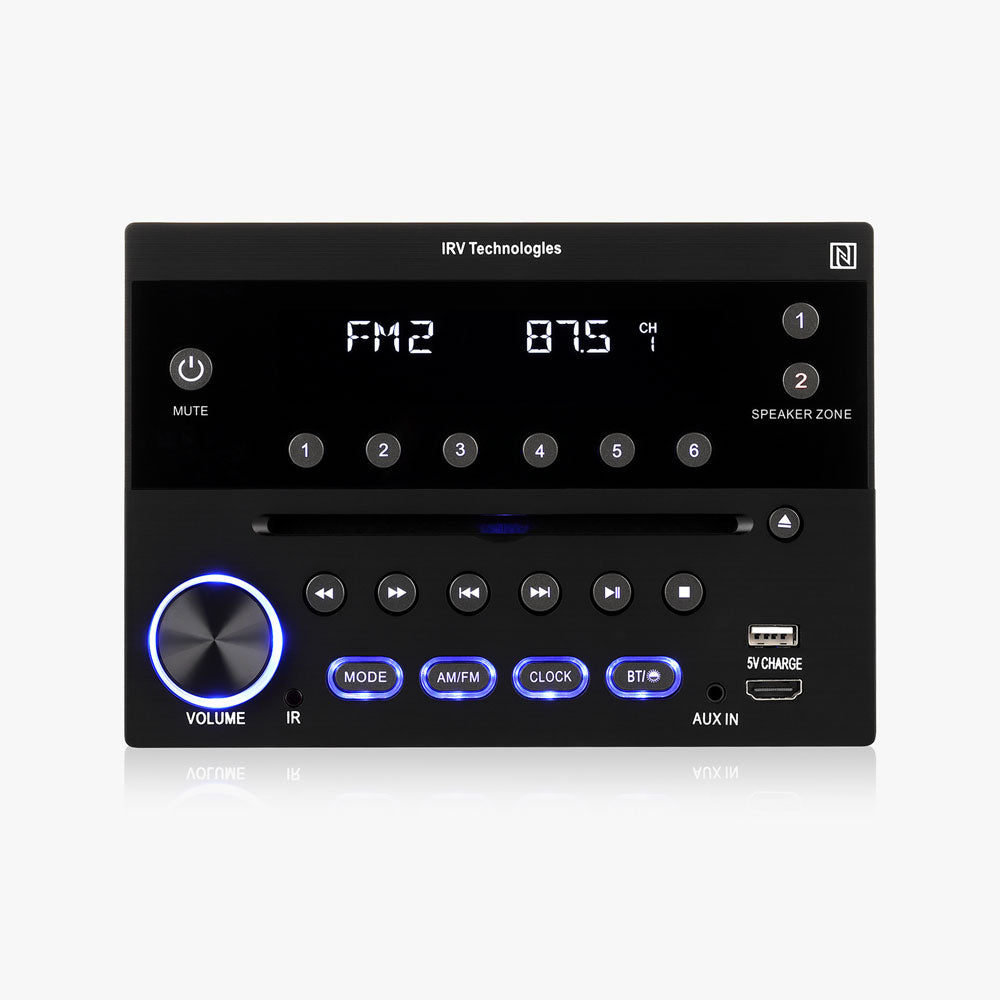 iRV31 AM/FM/CD/DVD Rv Radio Stereo 2 Zones Wallmount Receiver