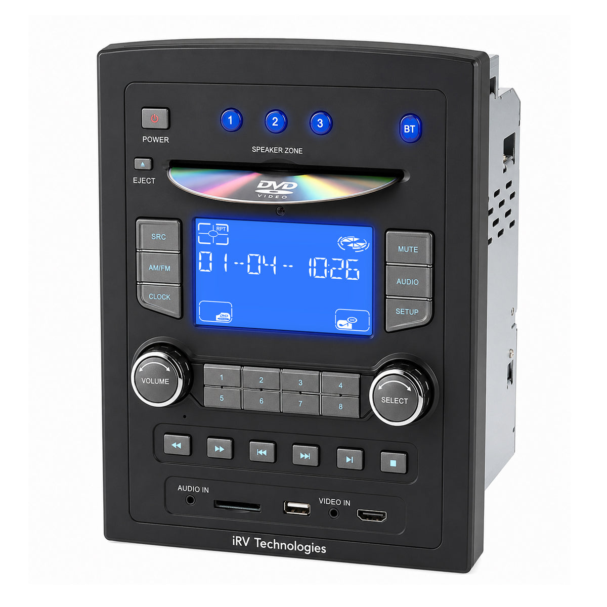 iRV66 RV Radio Stereo, 3-Zone, HDMI ARC, Bluetooth, DVD/CD Player & 5.1 Surround Sound