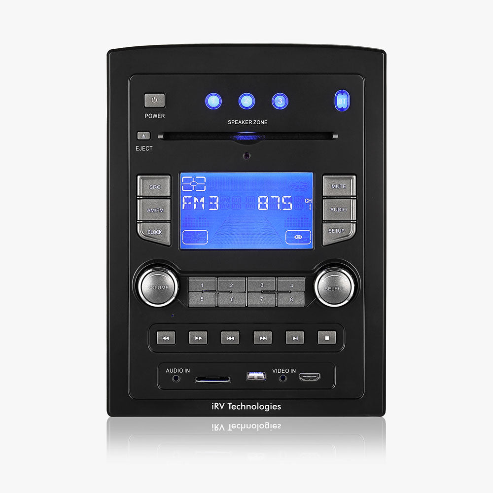 iRV66 Surround Sound, 3 Zones Wall Mount RV Radio Stereo with Wire Adaptor Concertone