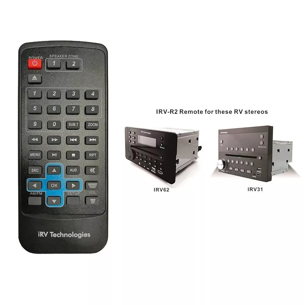 iRV-R2 Remote Control for IRV Stereo Receiver IRV62/IRV31 Two Zones Wall Mount Audio